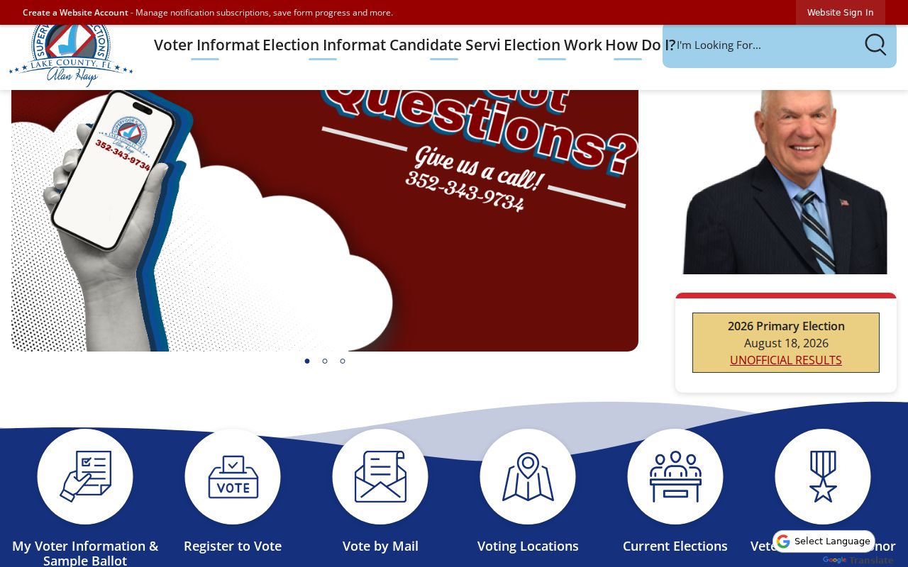 Clermont neighbors Lake County elections office