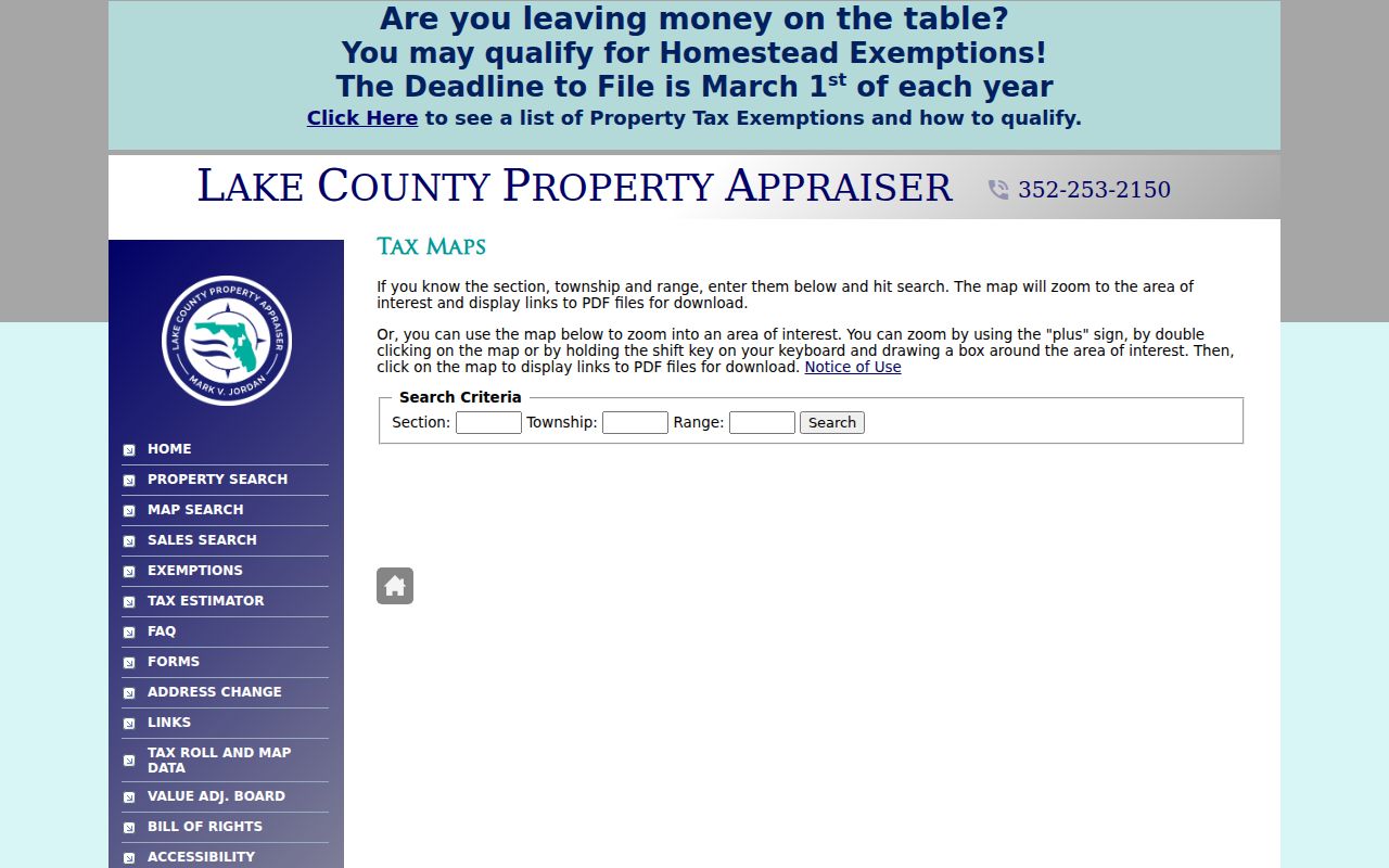 Clermont street directory Lake County tax map search